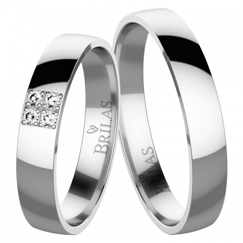 Halina White Briliant - snubné prstene z bieleho zlata