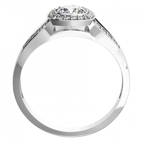Apate White - netradičné zásnubný prsteň z bieleho zlata