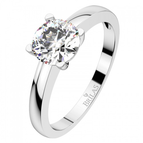 Hebe White - skvostný zásnubný prsteň z bieleho zlata