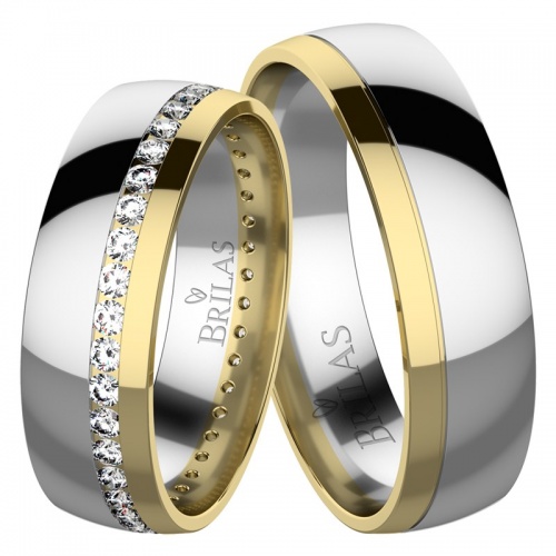 Celeste Colour GW - krásne snubné prstene z kombinovaného zlata