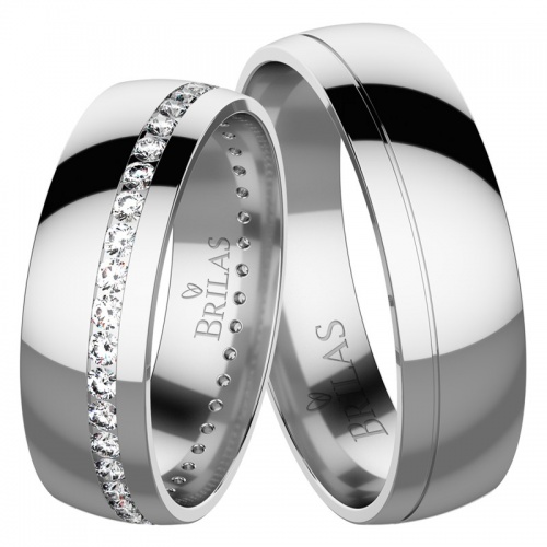 Celeste White - snubné prstene z bieleho zlata