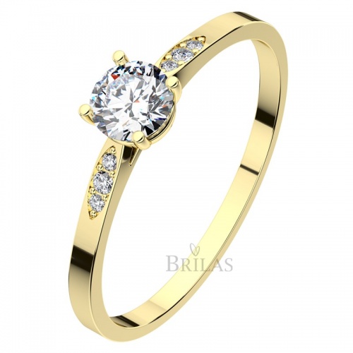 Kasia G Briliant - vkusný zásnubní prsten ze žlutého zlata