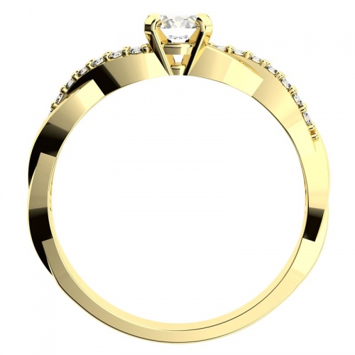 Luciana G Briliant (3 mm) - zásnubný prsteň v žltom zlate