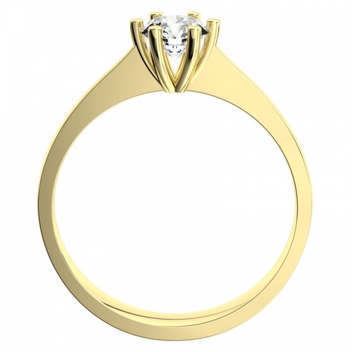 Darina G Briliant (4 mm) - zásnubný prsteň v žltom zlate