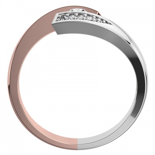 Nuriana Colour RW - nevšední zásnubní prsten v červeném a bílém zlatě