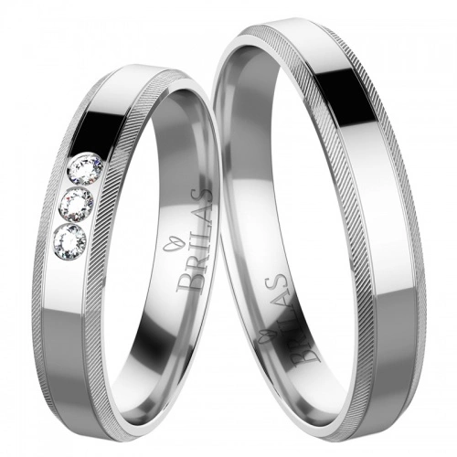 Tango White - snubné prstene z bieleho zlata