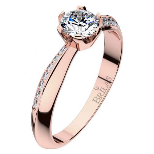 Michaela Red - luxusné zásnubný prsteň z růžového zlata