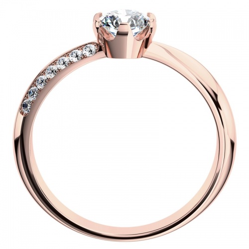 Michaela Red - luxusné zásnubný prsteň z růžového zlata