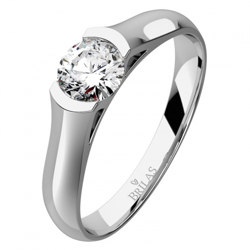 Aura White - zásnubný prsteň z bieleho zlata