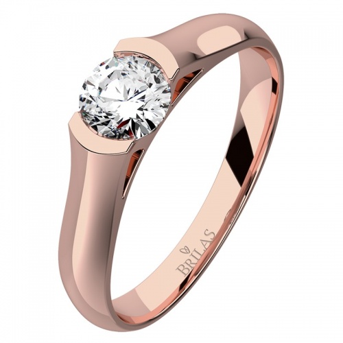 Aura Red - prsten z růžového zlata
