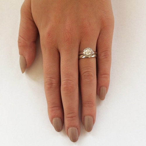 Sofia White - zásnubný prsteň z bieleho zlata