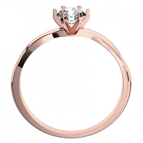 Popelka Red -  pôvabný zásnubný prsteň z růžového zlata