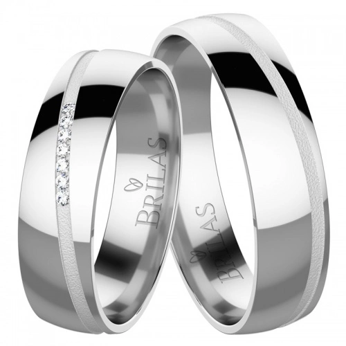 Mariangela White - snubné prstene z bieleho zlata