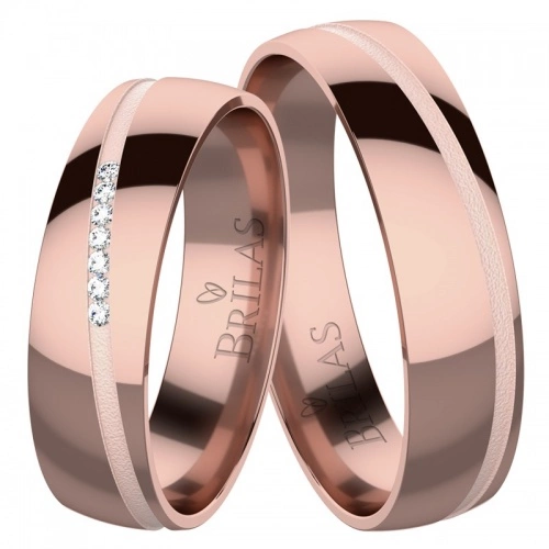 Mariangela Red - snubné prstene z červeného zlata