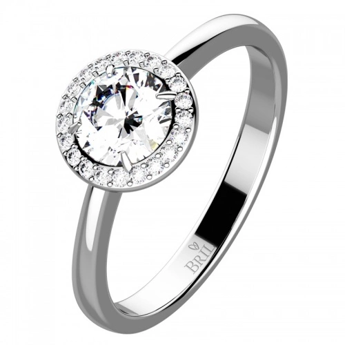 Eliška White Briliant  - zlatý zásnubák zdobený kamienkami