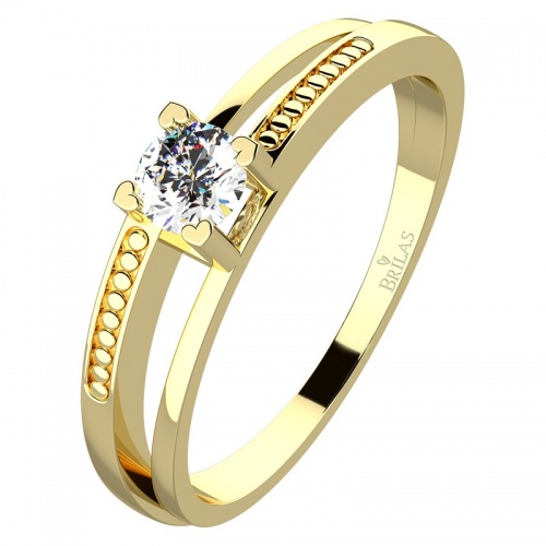 Adéla G Briliant  - krásny zásnubný prsteň zo žltého zlata