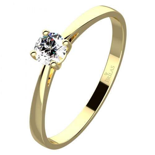 Leona G Briliant  - zásnubný prsteň zo žltého zlata