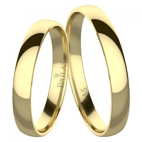 Greta Gold - jednoduché zlaté snubné prstene