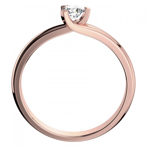 Polina Red Briliant - prsten z růžového zlata
