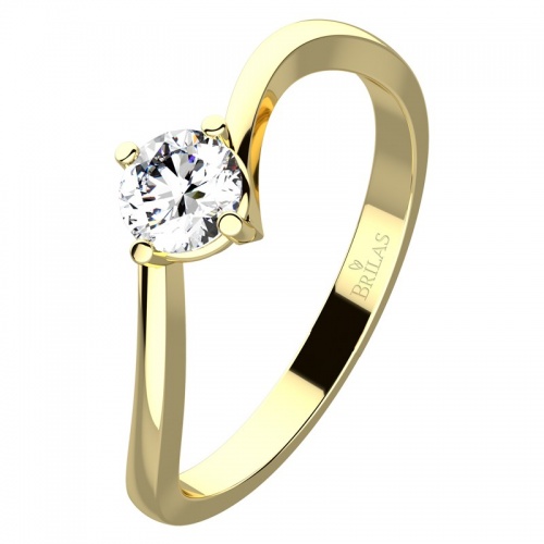 Pamela Gold Briliant - zásnubný prsteň zo žltého zlata