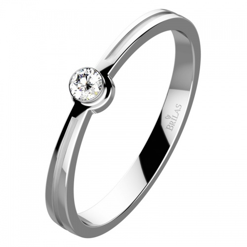 Aspen White - zásnubný prsteň z bieleho zlata