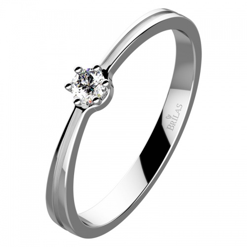 Kelsi White - zásnubný prsteň z bieleho zlata