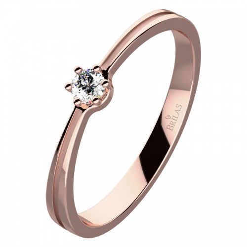 Kelsi Red - zásnubný prsteň z růžového zlata