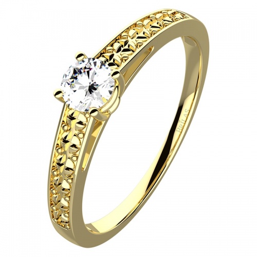 Milena Gold - luxusné snubný prsteň z bieleho zlata