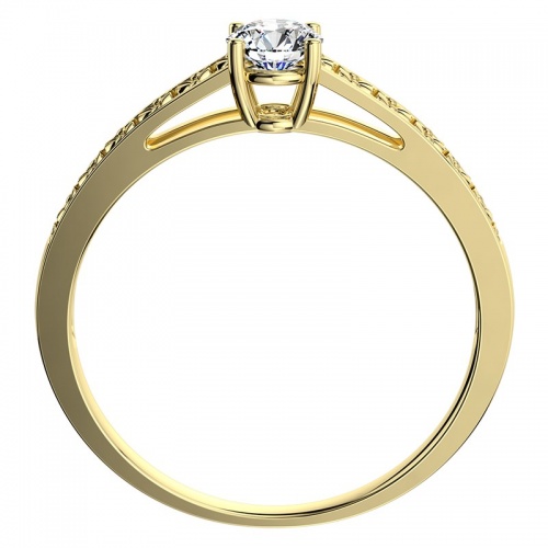 Milena Gold - luxusné snubný prsteň z bieleho zlata