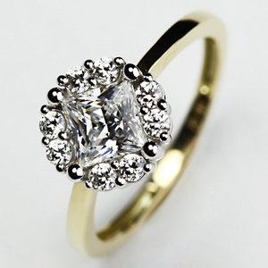 Juliana Colour GW - zásnubný prsteň z bieleho a žltého zlata