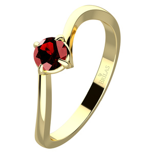 Pamela Gold Granát - zásnubný prsteň zo žltého zlata