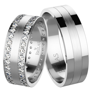 Bret White - snubné prstene z bieleho zlata