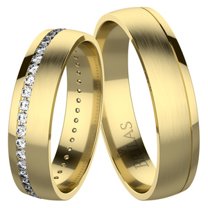 Desirat Gold - jednoduché zlaté snubné prstene