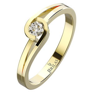 Selina Gold -  neporovnateľný zlatý zásnubný prstienok