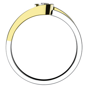 Selina Colour GW Briliant -  neporovnateľný zlatý zásnubný prstienok