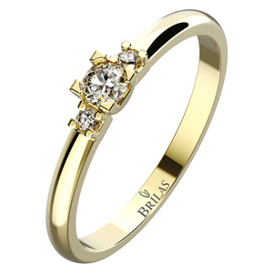 Serafina Gold - vkusný zásnubný prsteň z bieleho zlata