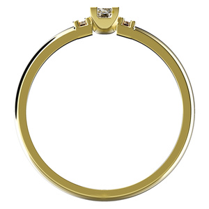 Serafina Gold - vkusný zásnubný prsteň z bieleho zlata
