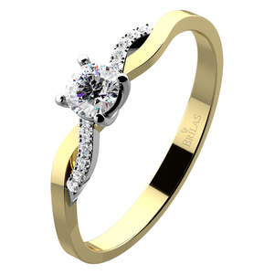 Danika Colour GW Briliant -  neporovnateľný zlatý zásnubný prstienok