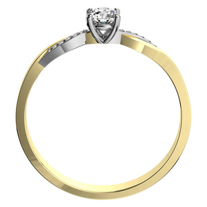 Danika Colour GW Briliant -  neporovnateľný zlatý zásnubný prstienok