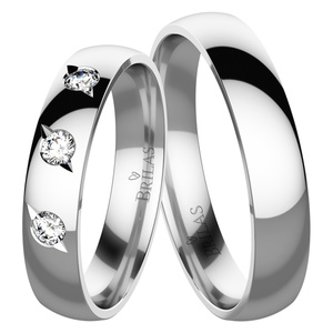 Arista White - snubné prstene z bieleho zlata