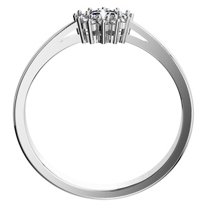 Angelína Princess W Briliant - zásnubní prsten z bílého zlata