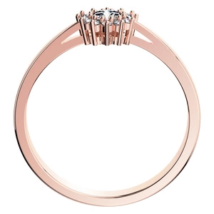 Angelína Princess R Briliant - zásnubní prsten z růžového zlata