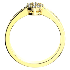 Růženka Princess G Briliant - prsten ze žlutého zlata