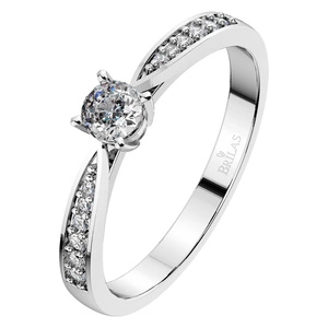Adélka Princess W Briliant - zásnubní prsten z bílého zlata