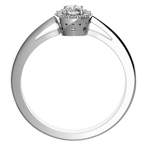 Ladunka Princess W Briliant - zásnubní prsten z bílého zlata