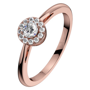 Ladunka Princess R Briliant - zásnubní prsten z růžového zlata