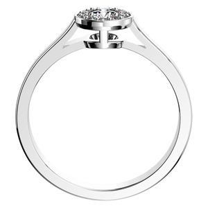 Zlatovláska Princess W Briliant - zásnubní prsten z bílého zlata