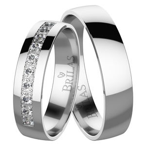 Triton White - snubní prsteny z bílého zlata
