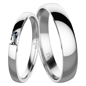 Brave White - snubní prsteny z bílého zlata