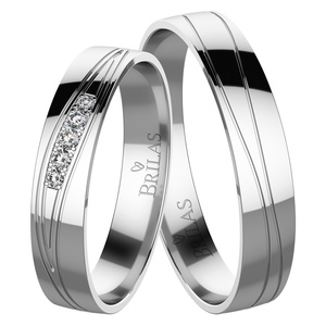 Janka White - snubní prsteny z bílého zlata